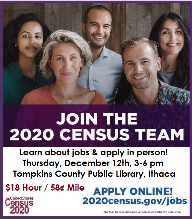 Census Job Recruitment Tompkins County Public Library