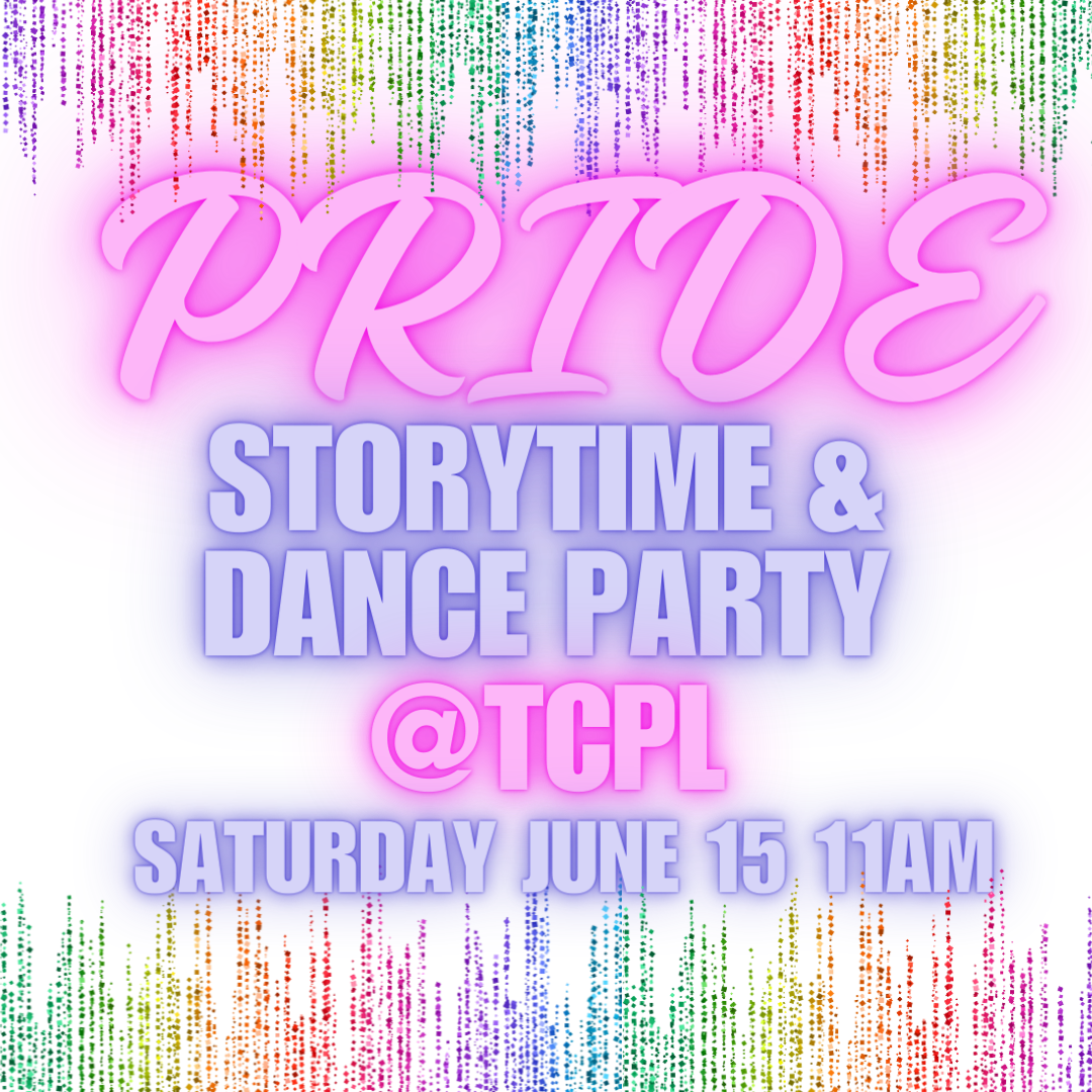 Pride storytime dance party flyer
