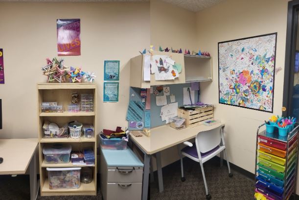 Views inside the Teen Craft Room at TCPL Teen Center