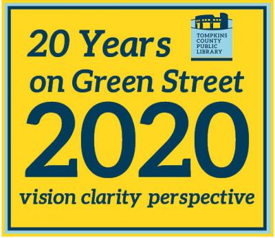 TCPL Foundation's 20 Years on Green Street logo, blue text on a yellow background