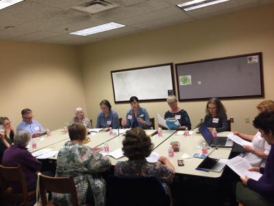 patrons attending the library's memior writing workshop