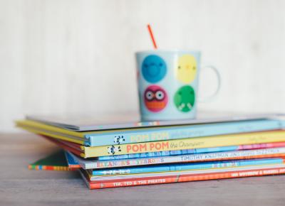 Stack of children's books