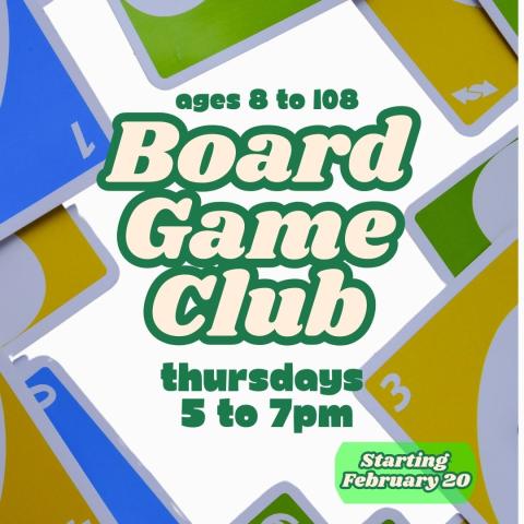 board game club sign