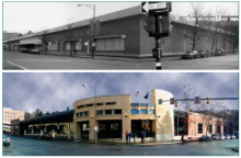 Image of Woolworth Building before and after it was renovated into TCPL